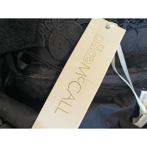 Alice McCall Size 12 Black Lovelight‎ Dress Lace Crochet Fishtail Midi - Picture 5 of 10